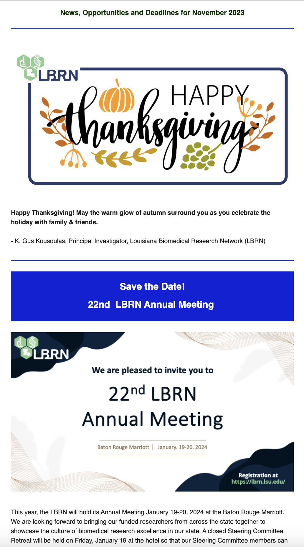 lbrn newsletter November 2023